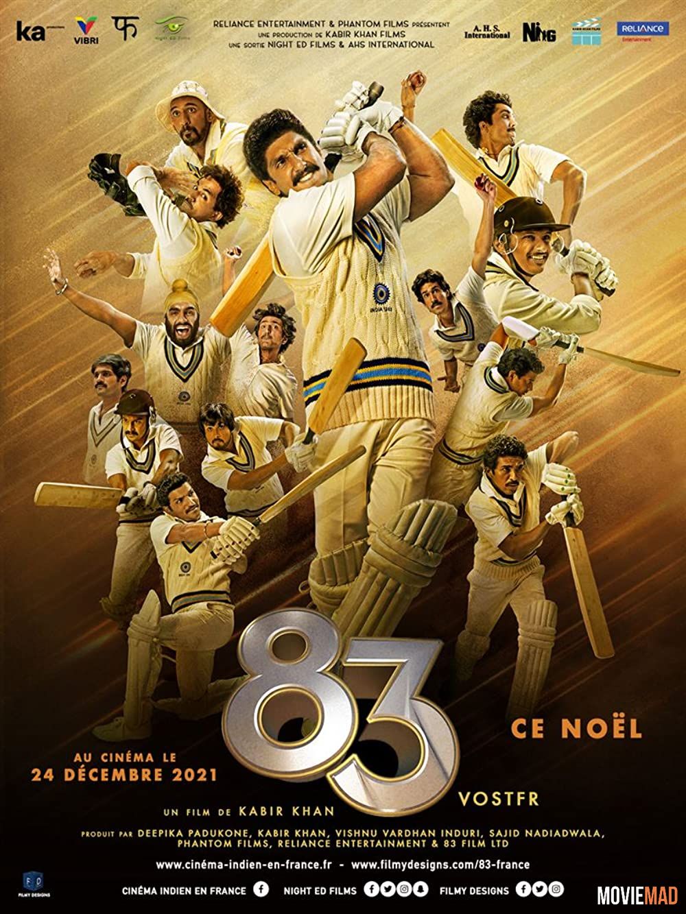 83 (2021) Hindi pDVDRip Full Movie 720p 480p