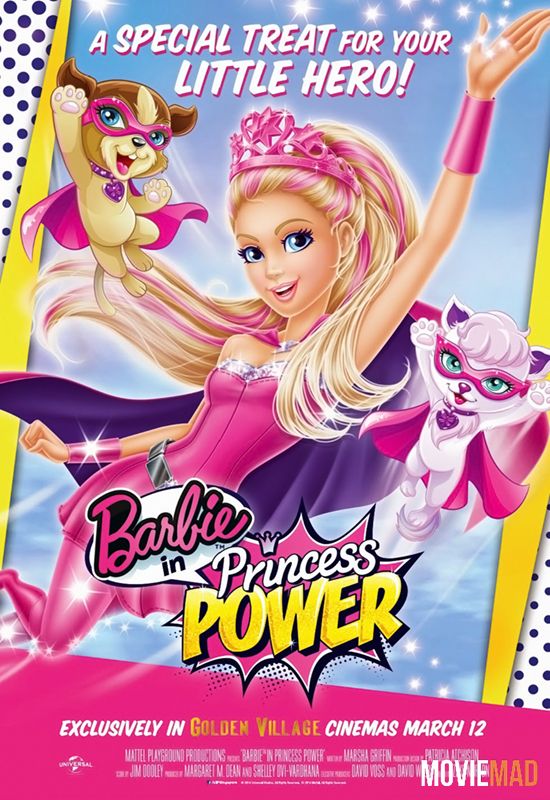 Barbie in Princess Power 2015 Hindi Dubbed BluRay Full Movie 720p 480p