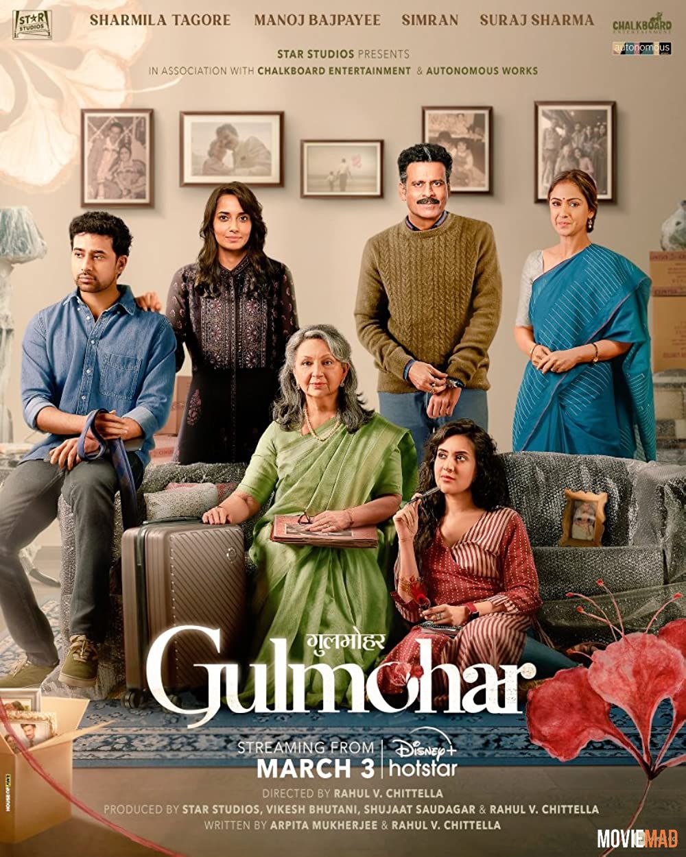 Gulmohar (2023) Hindi ORG HDRip Full Movie 720p 480p