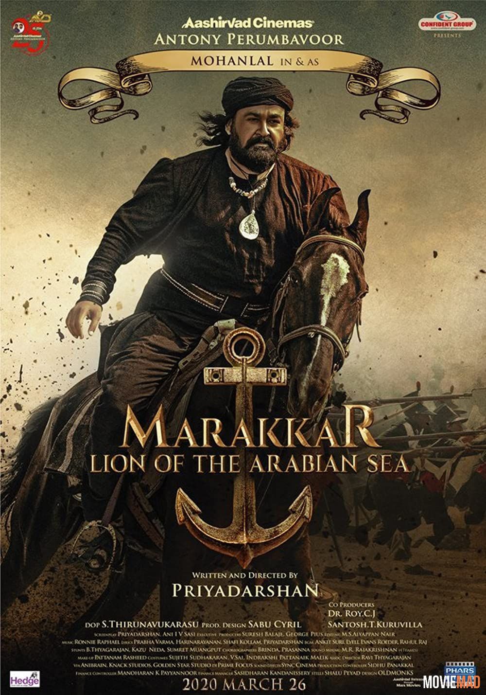 Marakkar Lion of the Arabian Sea (2021) Hindi Dubbed DVDScr Full Movie 720p 480p