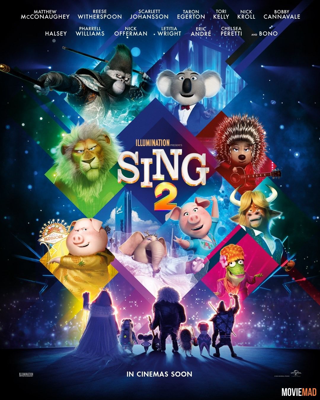 Sing 2 (2021) Hindi Dubbed ORG HDRip Full Movie 1080p 720p 480p