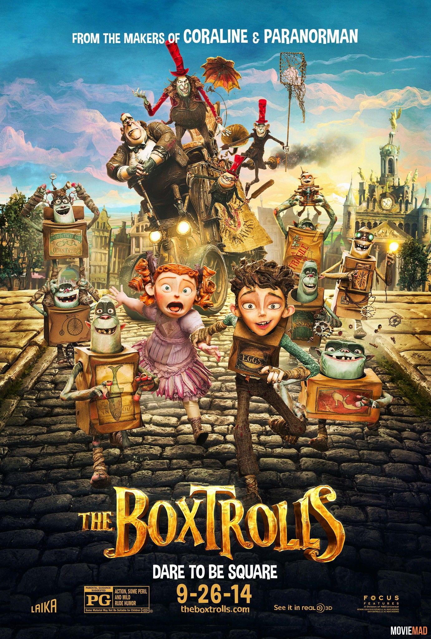 The Boxtrolls 2014 Hindi Dubbed BluRay Full Movie 720p 480p